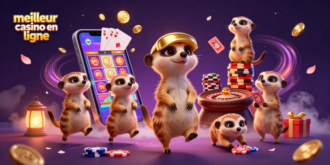 Découvrez le meilleur casino en ligne avec des suricates animant un opulent jeu de cartes.