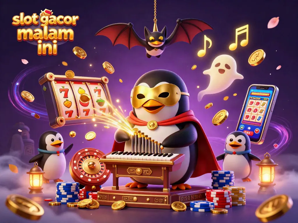 Visualisasikan momen permainan slot gacor malam ini dengan karakter menarik dan simbol keberuntungan.