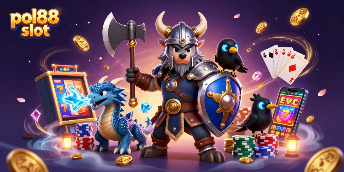 Menangkan hadiah besar dengan pol88 slot dalam ilustrasi kasino yang penuh warna.