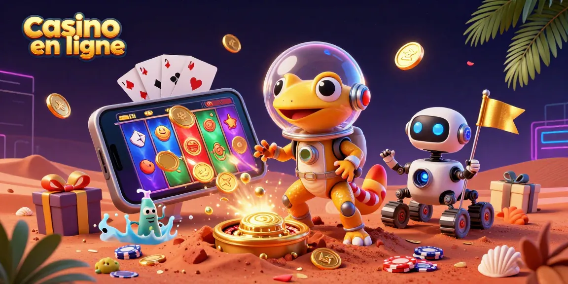 Découvrez la magie du casino en ligne avec un gecko martien et un robot sur Mars.