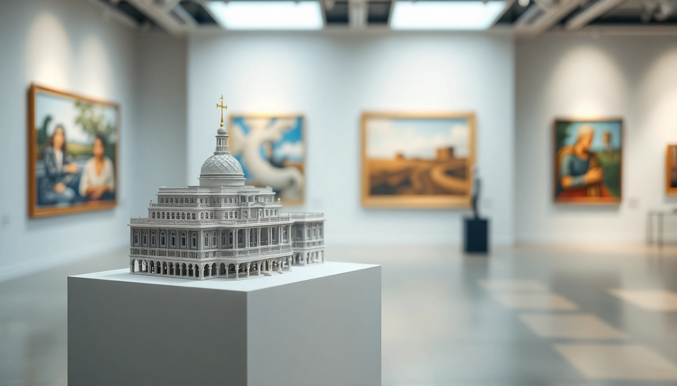 Ausstellungsmodell in einer professionellen Galerie-Umgebung ausgestellt.