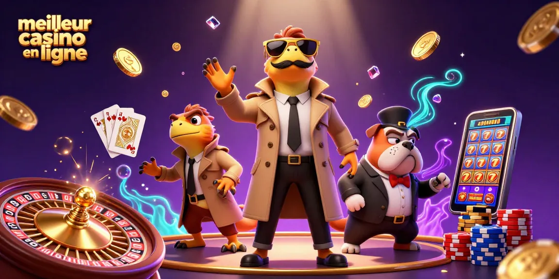 Le meilleur casino en ligne : des raptors en trench coat tentent d'entrer dans un lounge VIP.
