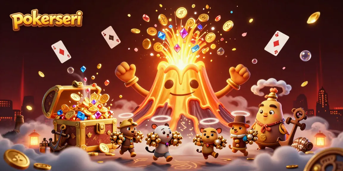 Experience the thrill of winning at pokerseri with a dynamic, treasure-filled casino scene.