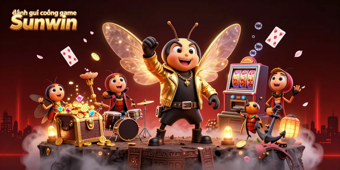 Engage with the excitement of đánh giá cổng game Sunwin in a dynamic casino scene featuring vibrant characters and elements.