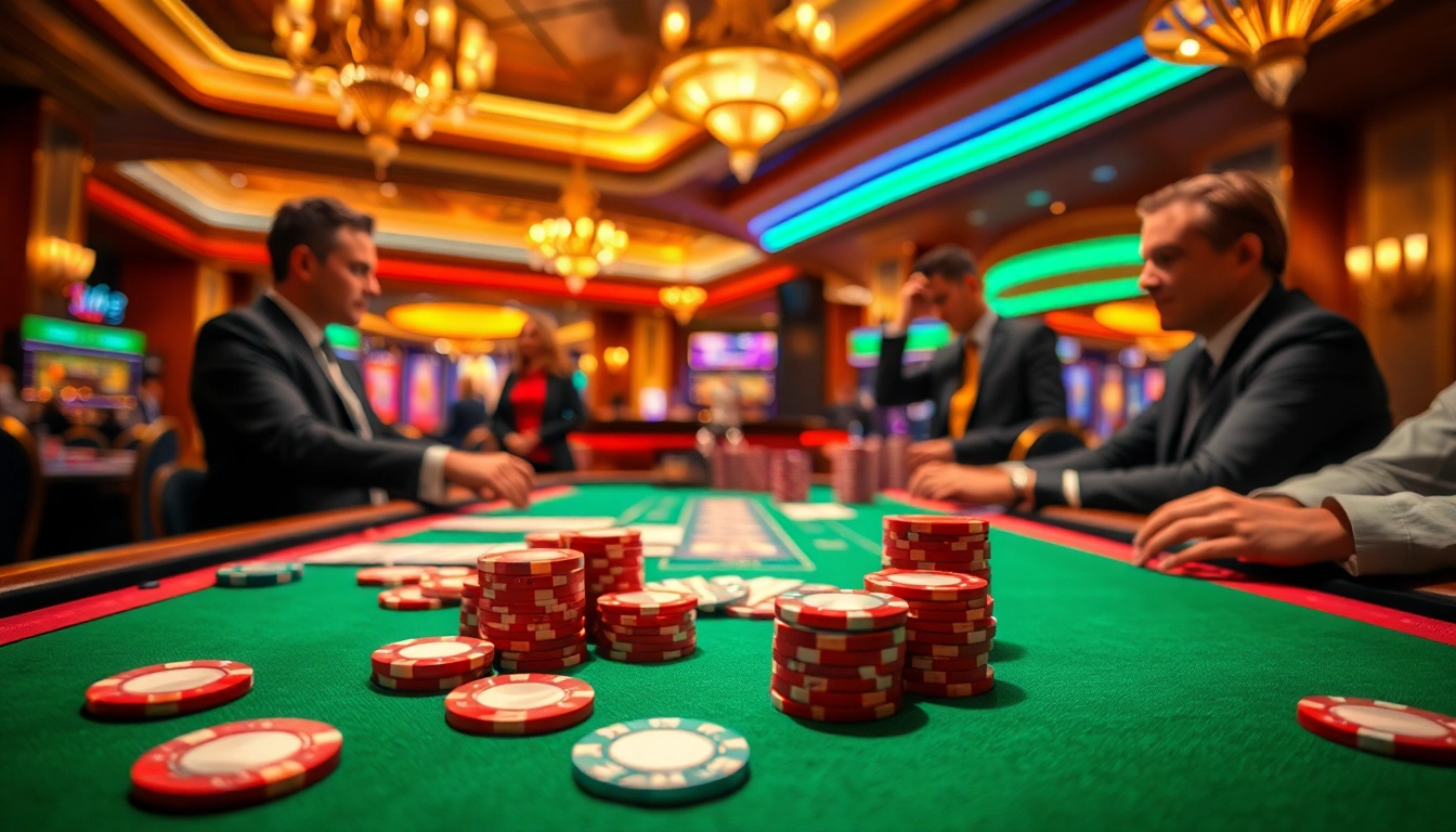 Neue casino bonus ohne einzahlung – Game scene illustrating engaging player interaction at a lively casino table.