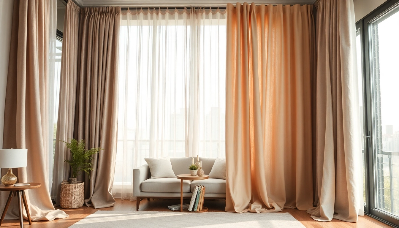 Stof voor gordijnen in diverse tinten en texturen, perfect voor elk interieur.