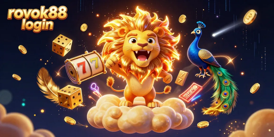 Engage with high-stakes gaming at rokok88 login featuring golden dice and vibrant casino elements.