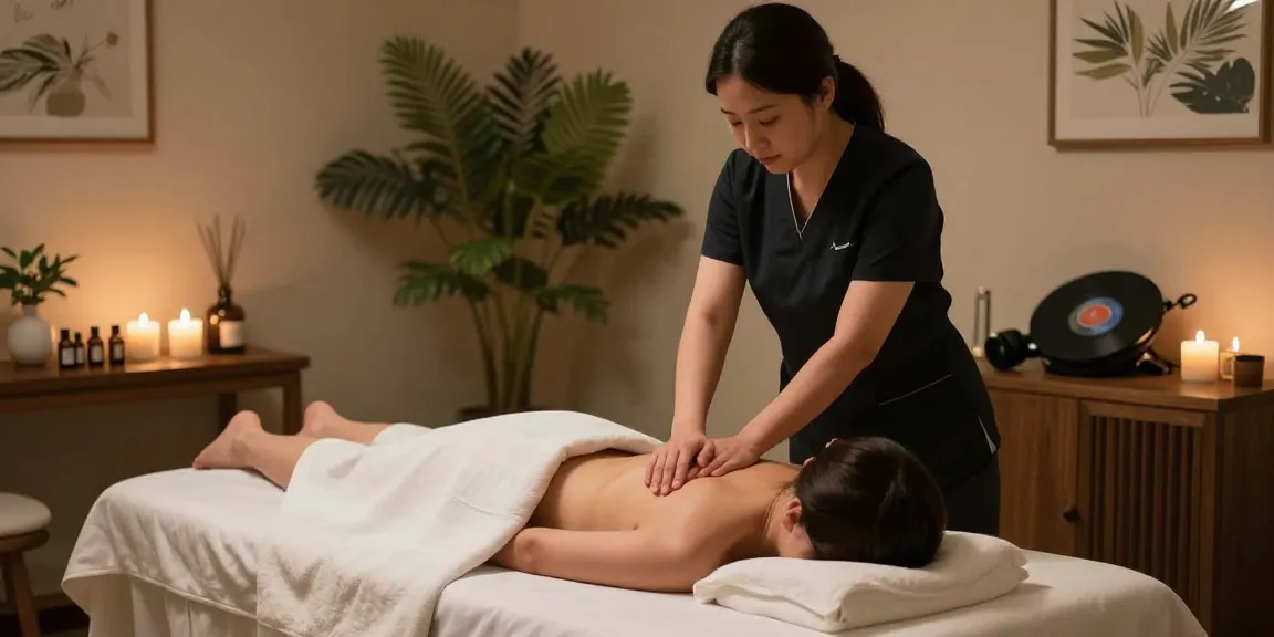 Relaxing 대구스웨디시 massage therapy session in a serene spa setting.