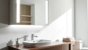 Mit dem sonni Spiegelschrank elegantes Bad-Design und moderne Beleuchtung genießen.