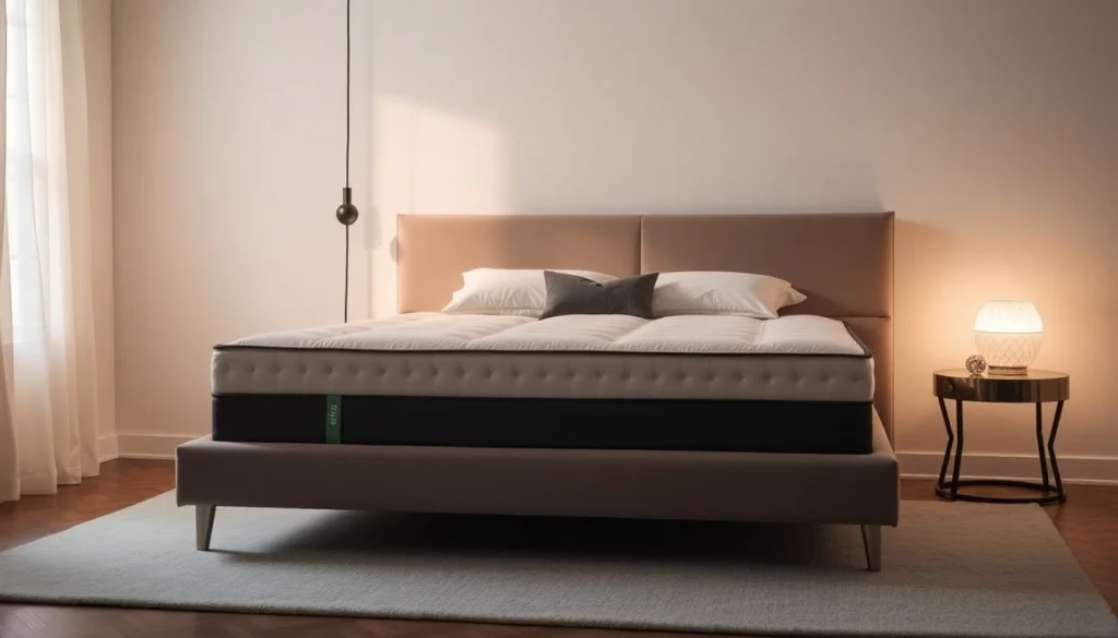 Materasso matrimoniale memory con design elegante, ideale per garantire un sonno riposante e confortevole.