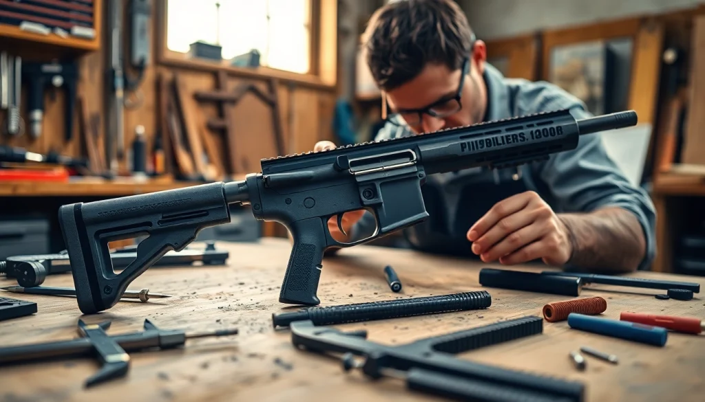 Assembling the p80 pf940v2 frame with precision tools in a well-lit workshop.