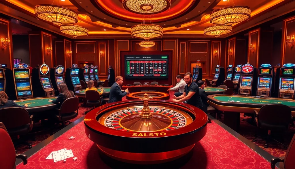 Experience the thrill of gaming at bk8vn.io with professional casino tables and vibrant slot machines.