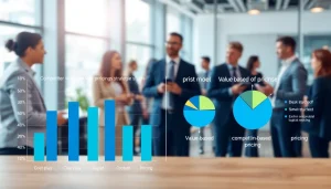 Analyze competitor pricing strategies with visual data in a professional setting.