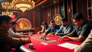 Players strategizing their next move at a poker table, inspired by https://journal.unj.ac.id/ for insightful gambling strategies.