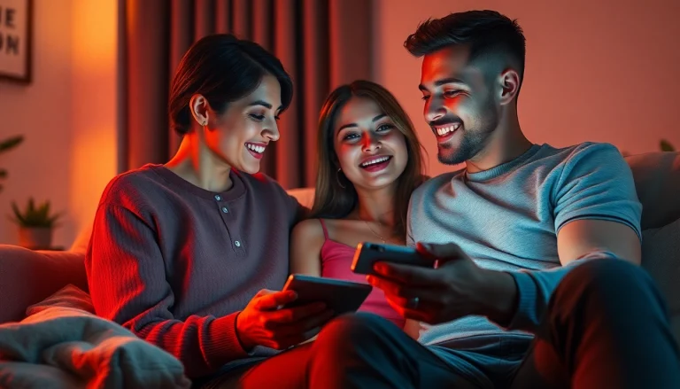 Cozy scene depicting a couple engaging with AI technology in a warm setting, emphasizing ai sex interactions.