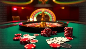 Engaging casino scene showcasing poker chips and cards, highlighting the dark web scam list.