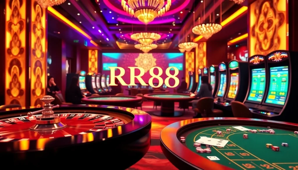 Experience the thrill of RR88 with vibrant casino tables and exciting games.