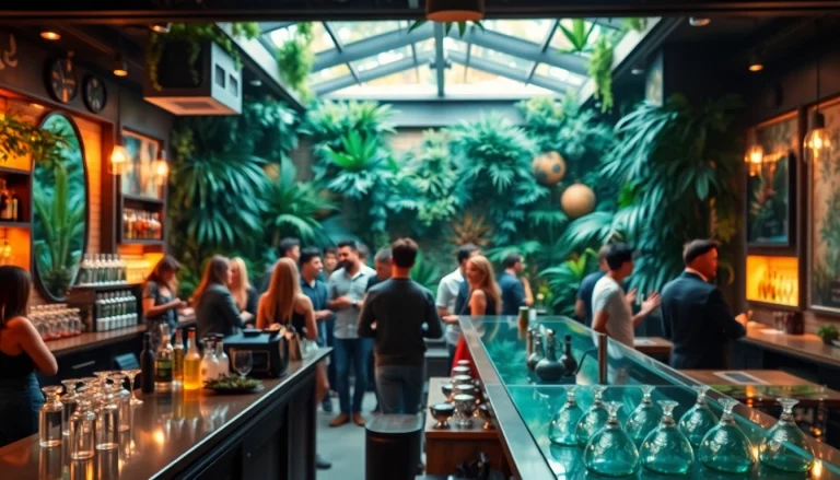 Experience Best Cannabis Clubs Madrid with a lively scene showcasing people enjoying their time.