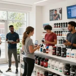 Driada Medical Shop showcasing health products and a supportive shopping experience in a modern setting