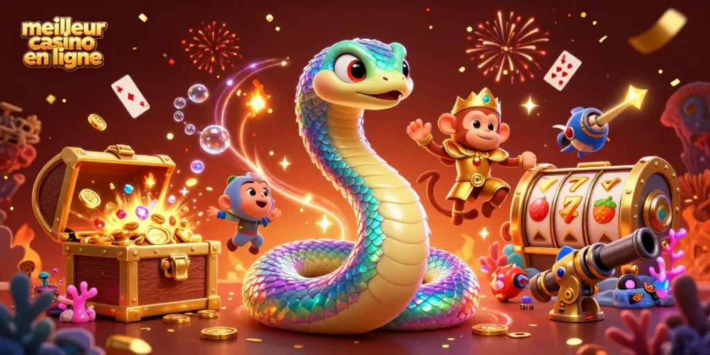 Découvrez le meilleur casino en ligne avec un serpent arc-en-ciel et un roi singe dans un monde magique
